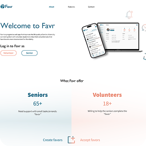 Favr website design